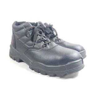 Portwest FW10 Black Leather Safety Work Boots Size 15 Steel Toe Cap SRC Slip